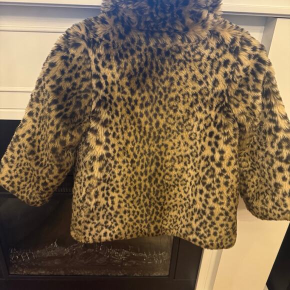 Girls’ Faux Fur Cheetah Coat 5T - Picture 3 of 5